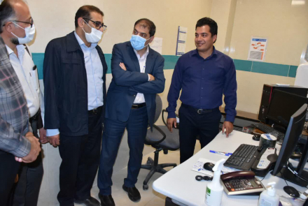 بازدید دکتر حیدری معاون درمان دانشگاه  از بخش های مختلف بیمارستان امیرالمومنین(ع)شهرضا