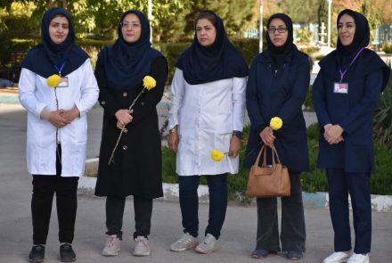 حضور فرماندهی محترم گروه ۲۲ توپخانه شهرضا و هیات همراه در جمع پرستاران وکادر درمان به مناسبت روز پرستار